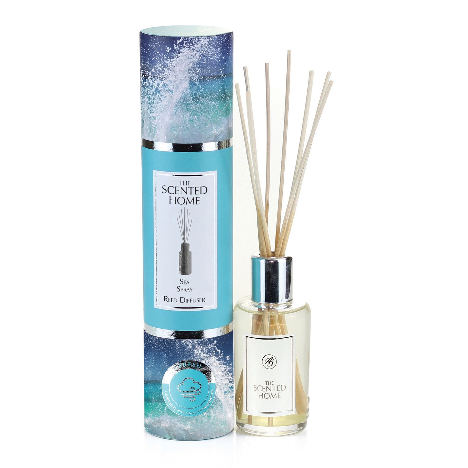 The Scented Home Raumduft Sea Spray Duftdiffuser mit Rattanstäbchen 150 ml