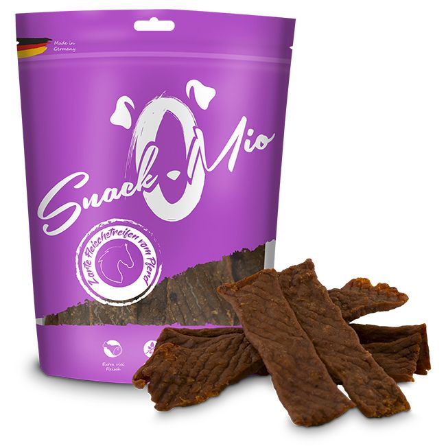 SnackOMio - Zarte Fleischstreifen vom Pferd