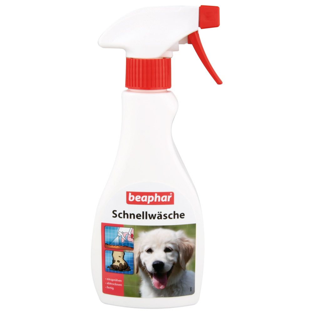 Beaphar Schnellwäsche - Schmutz und unangenehme Gerüche verschwinden 250 ml Shampoo