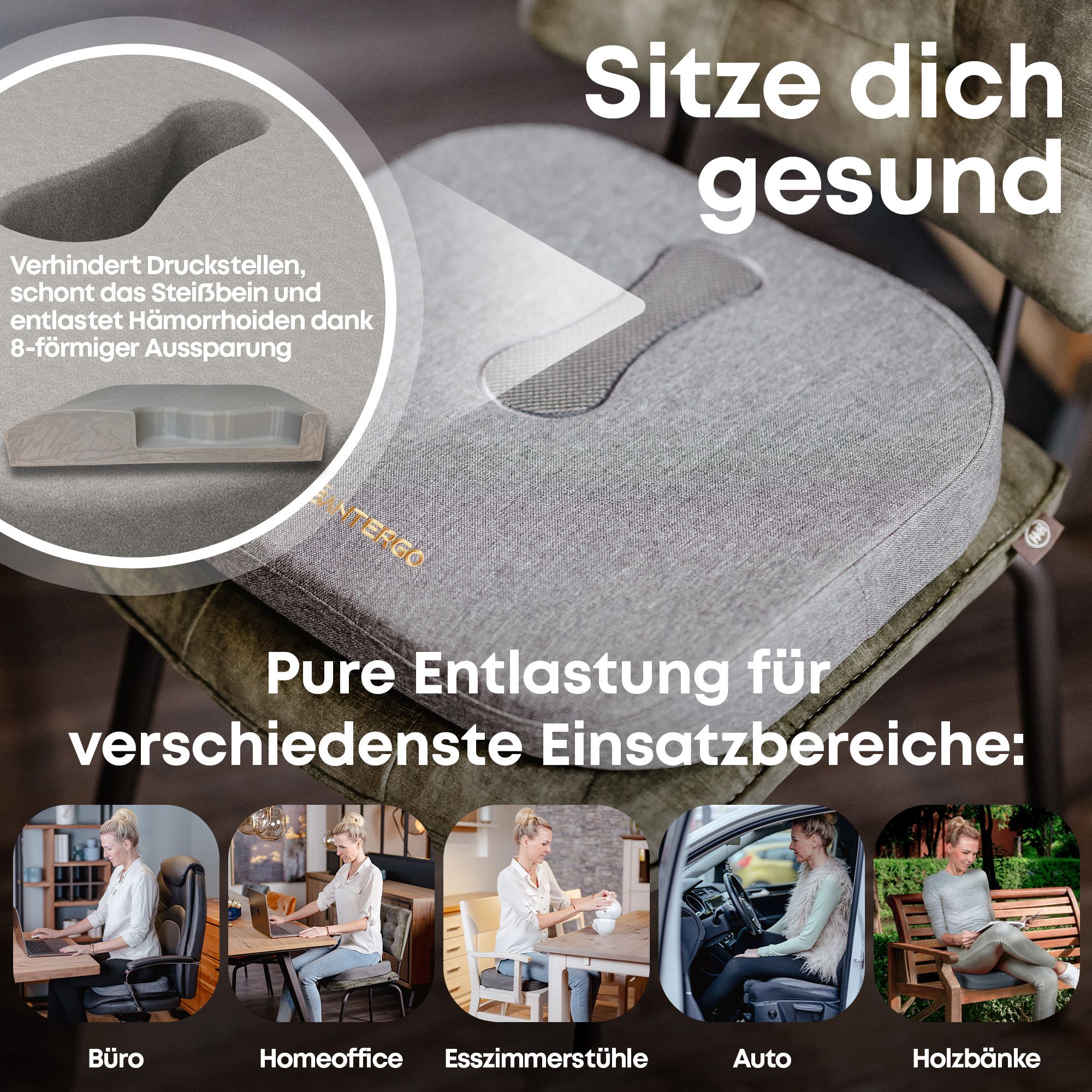 SANTERGO Orthopädisches Sitzkissen