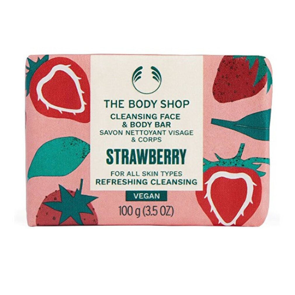 Feste Gesichts- und körperseife Strawberry (Cleansing Face & Body Bar)