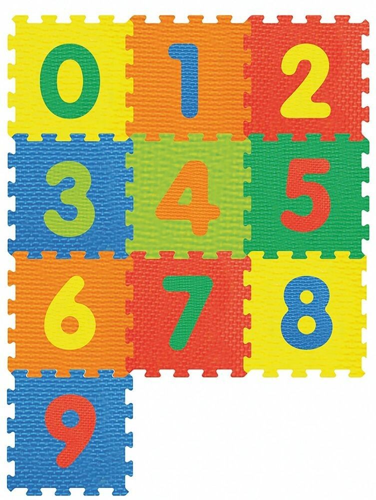 Knorrtoys Puzzlematte Alphabet + Zahlen Grau-weiß - 30x30cm EVA Spielmatten