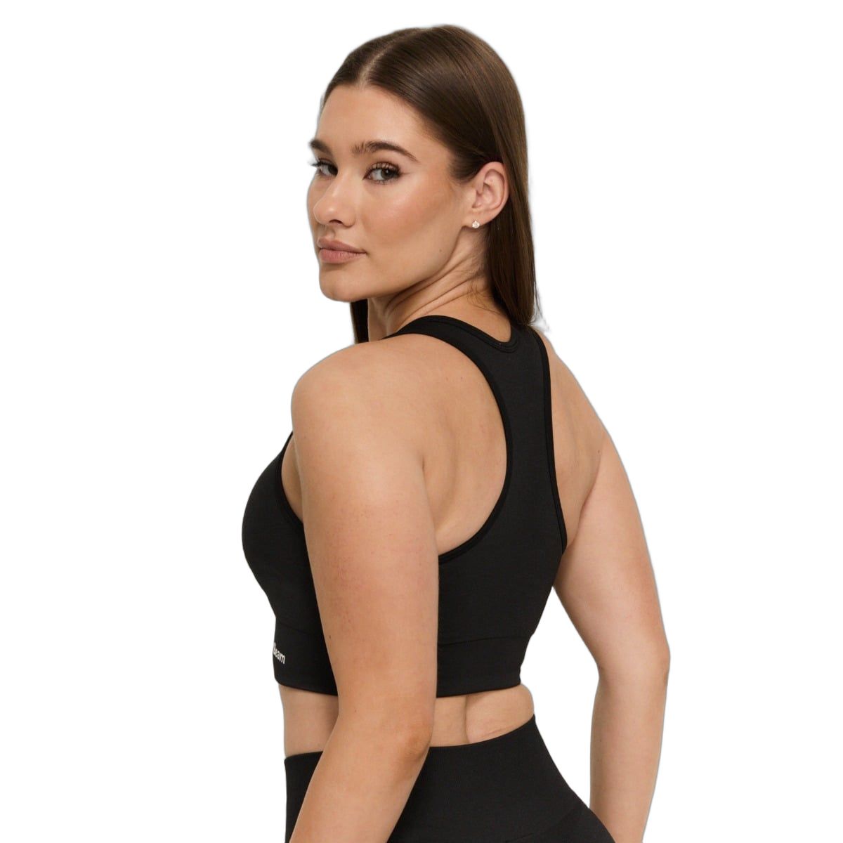 GymBeam Sport-BH für Frauen nahtlos mit breiten Trägern FLO Graphite