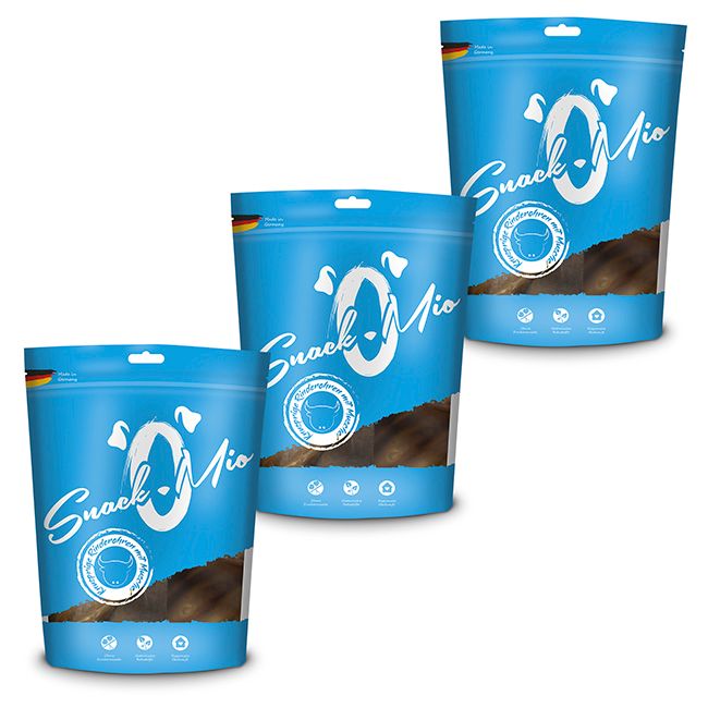 SnackOMio - Knusprige Rinderohren mit Muschel