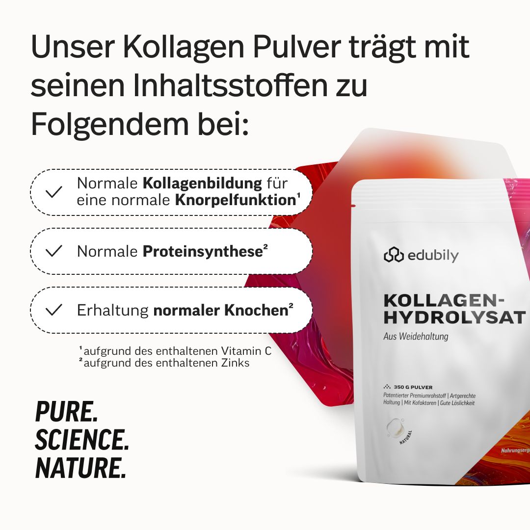 edubily® Kollagen-Hydrolysat Pulver aus Weidehaltung Neutral