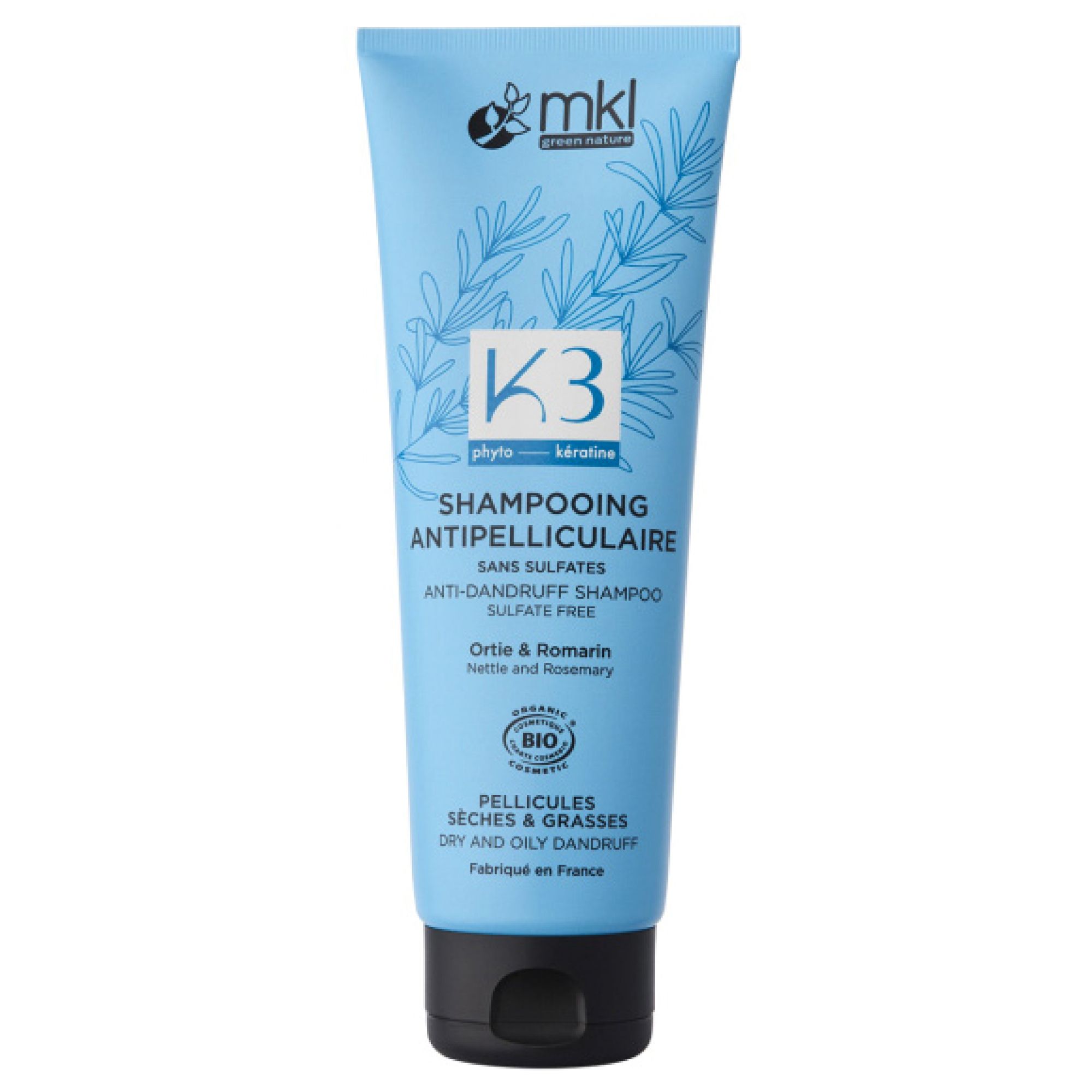 MKL Green Nature K3 Anti-Schuppen Shampoo Trockene und Fettige Schuppen Bio 20,5x7,8x4,5 cm