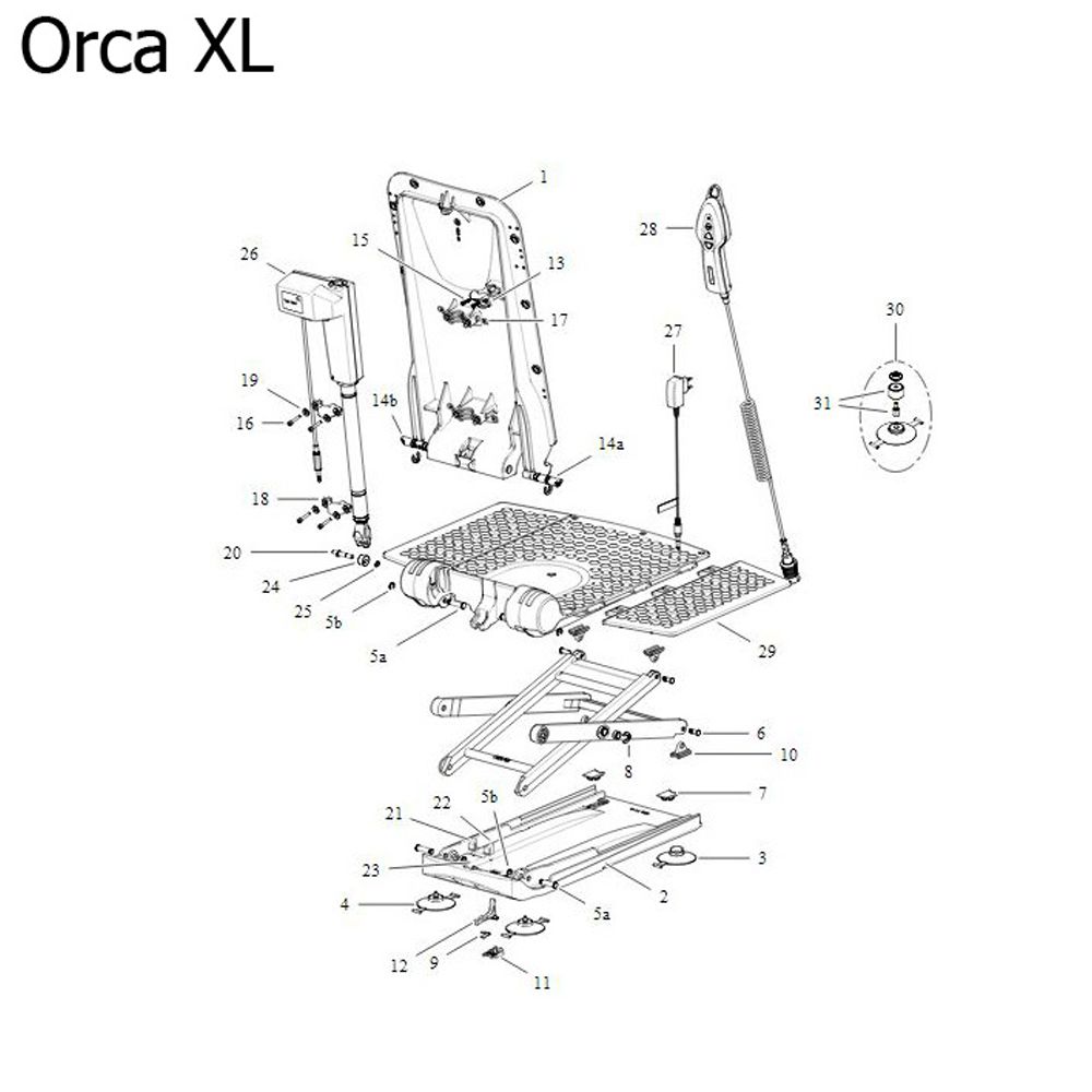 Polsterbezüge (Sitz + Rücken) für Badewannenlifter Orca von Aquatec 1 St