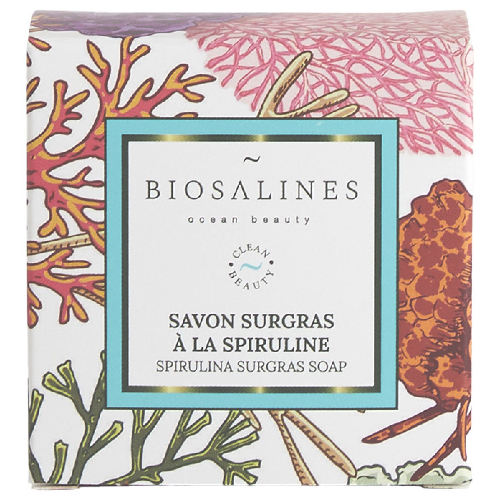 Biosalines Fettreiche Seife mit Spirulina 6,4x6,4x3,3 cm
