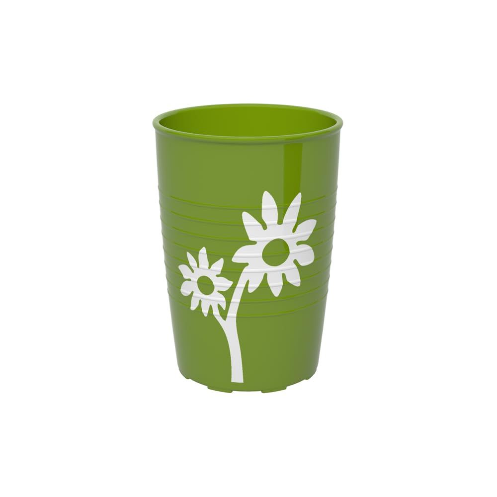 ORNAMIN Becher mit Antirutsch-Trick Blume mit unauffälligem Trinkaufsatz, bruchstabil
