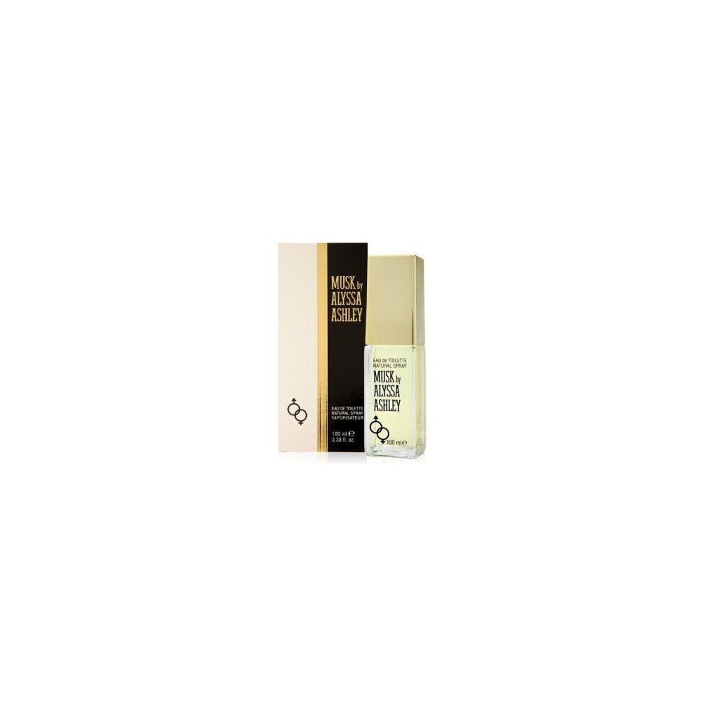 Alyssa Ashley Musk Eau de Toilette Flakon und Verpackung, kleine Ansicht.