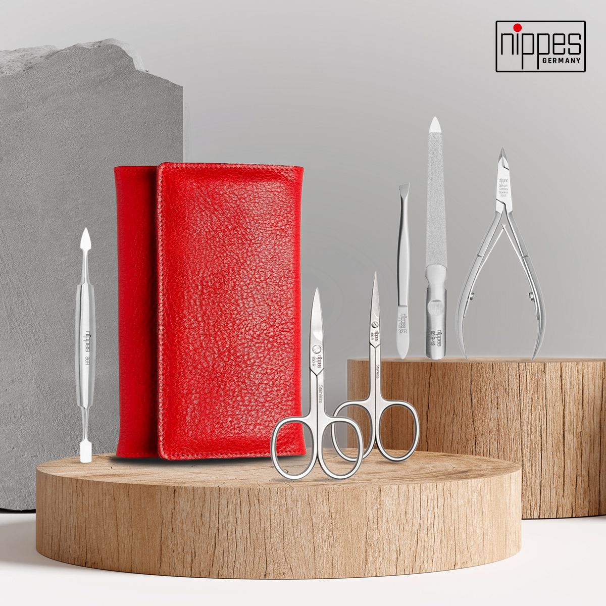 nippes Solingen  Manikür-Etui WILD RED
