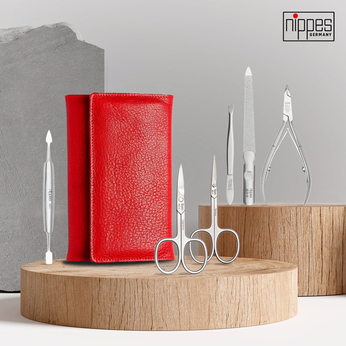 nippes Solingen Manikür-Etui Wild RED 1 St