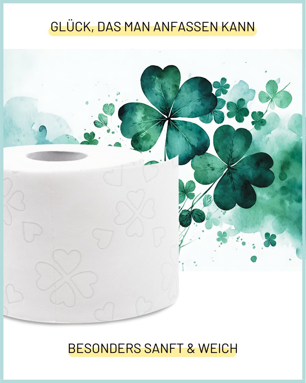 Glücksblatt Toilettenpapier Klassisch Weiss BIG PACK