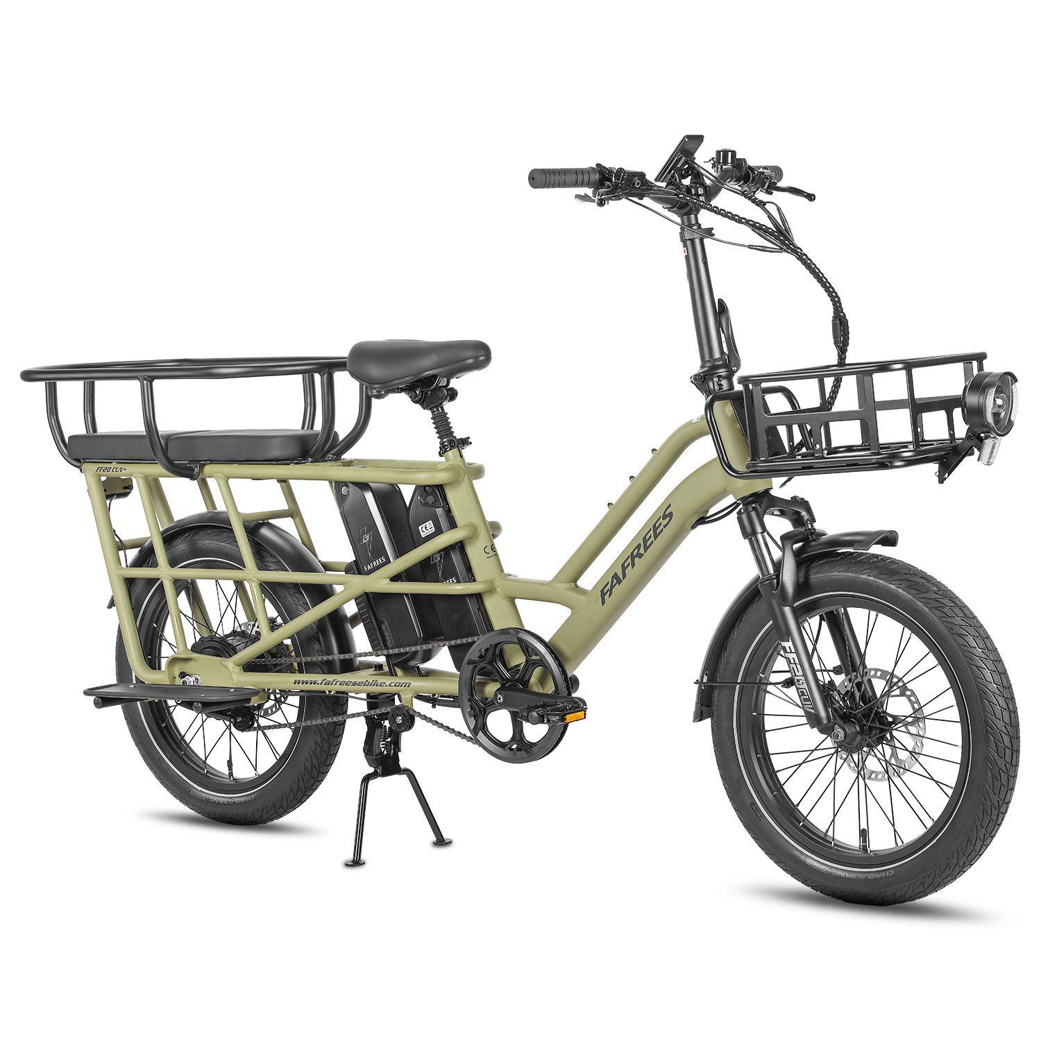 Fafrees Ff20 CUV Elektrisches Lasten-E-Bike, 2 x 12 Ah 576 Wh, mit Kindersitz 1 St