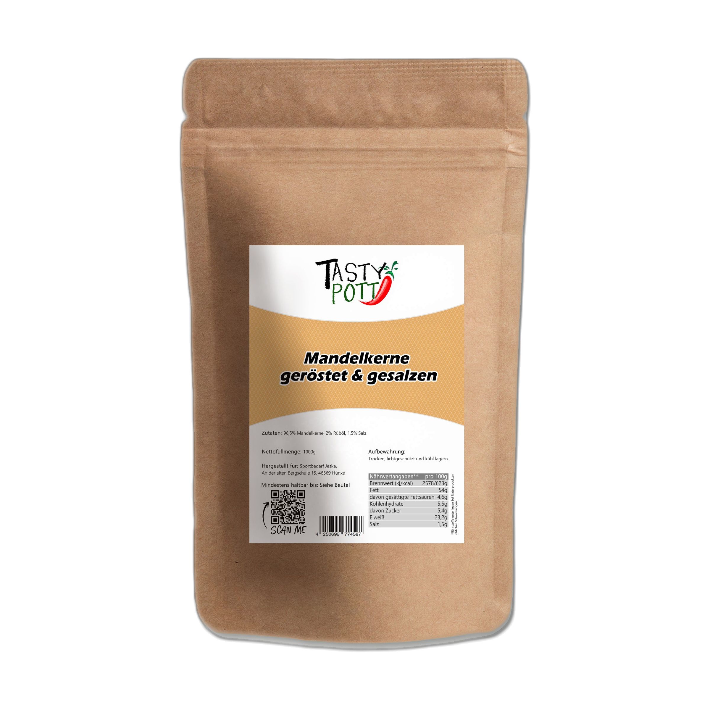 Tasty-Pott Tasty Pott Mandel geröstet und gesalzen 1000 g