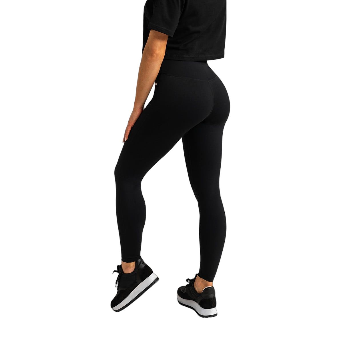 GymBeam Leggings Damen mit hoher Taille und Knöchellänge in Schwarz
