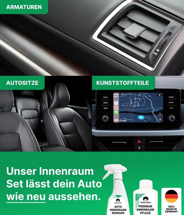 Emma Grün® Auto Innenreinigung Set mit Reiniger & Pflege
