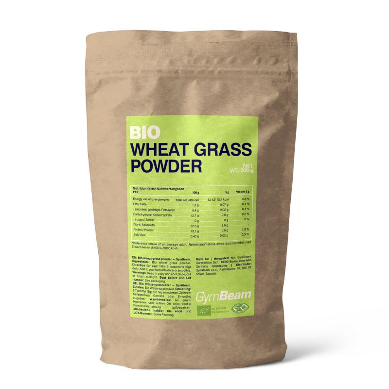 GymBeam BIO Weizengraspulver vegan Pulver 200 g