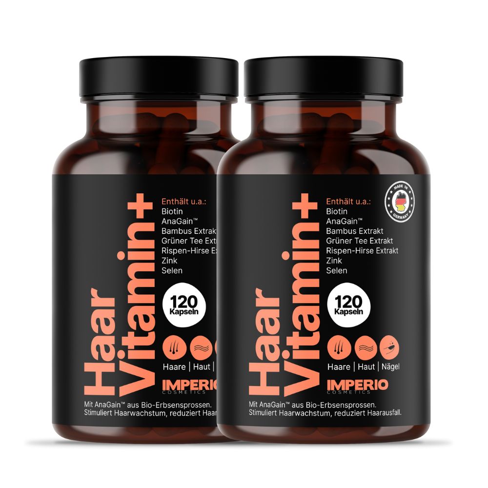 IMPERIO® Haarvitamin+ fördert Haarwachstum, reduziert Haarausfall, stärkt Haare, Haut und Nägel