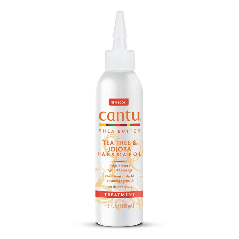 Cantu Haar- und Kopfhautöl mit Teebaumöl und Jojoba. 180 ml Flasche mit Applikator.