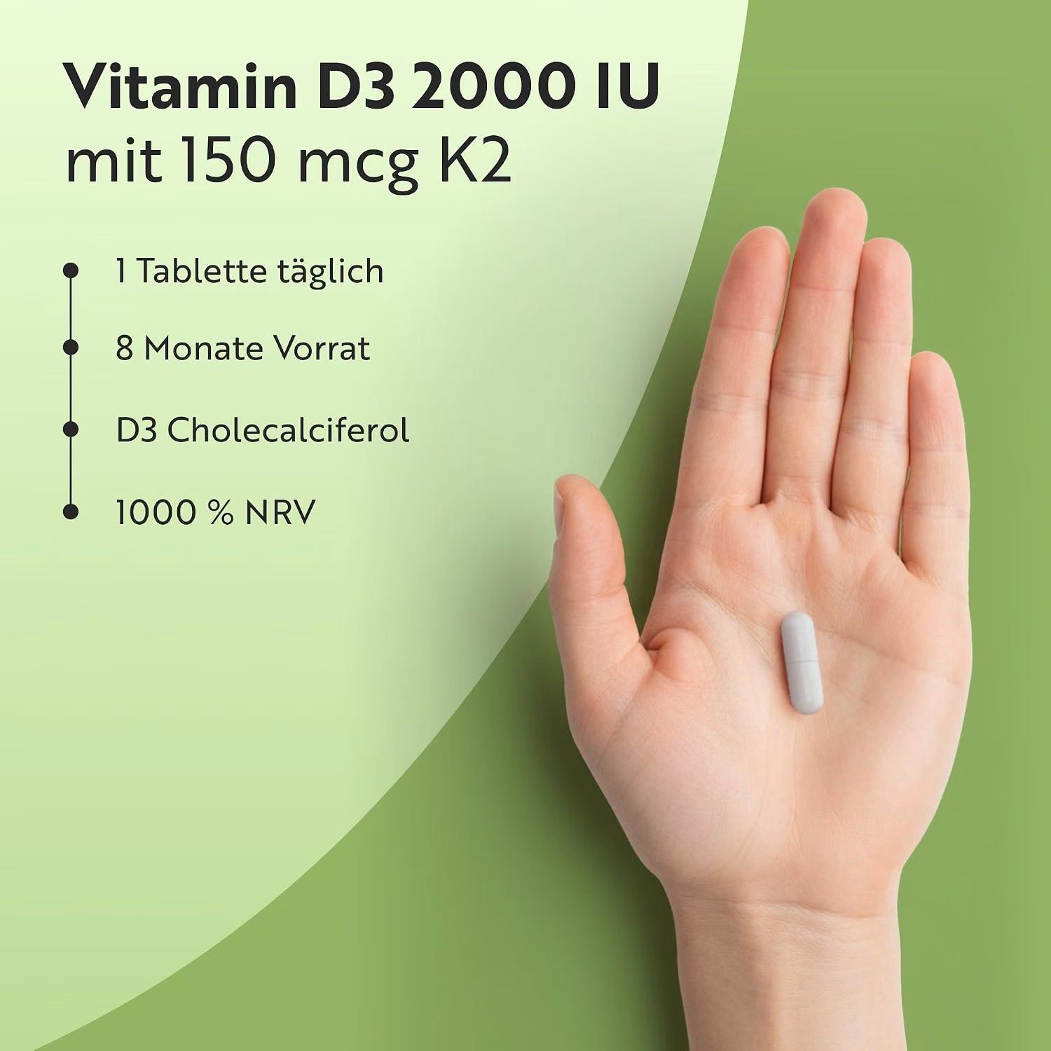 Nutravita Vitamin D3 2.000 I.E. und K2 150 µg