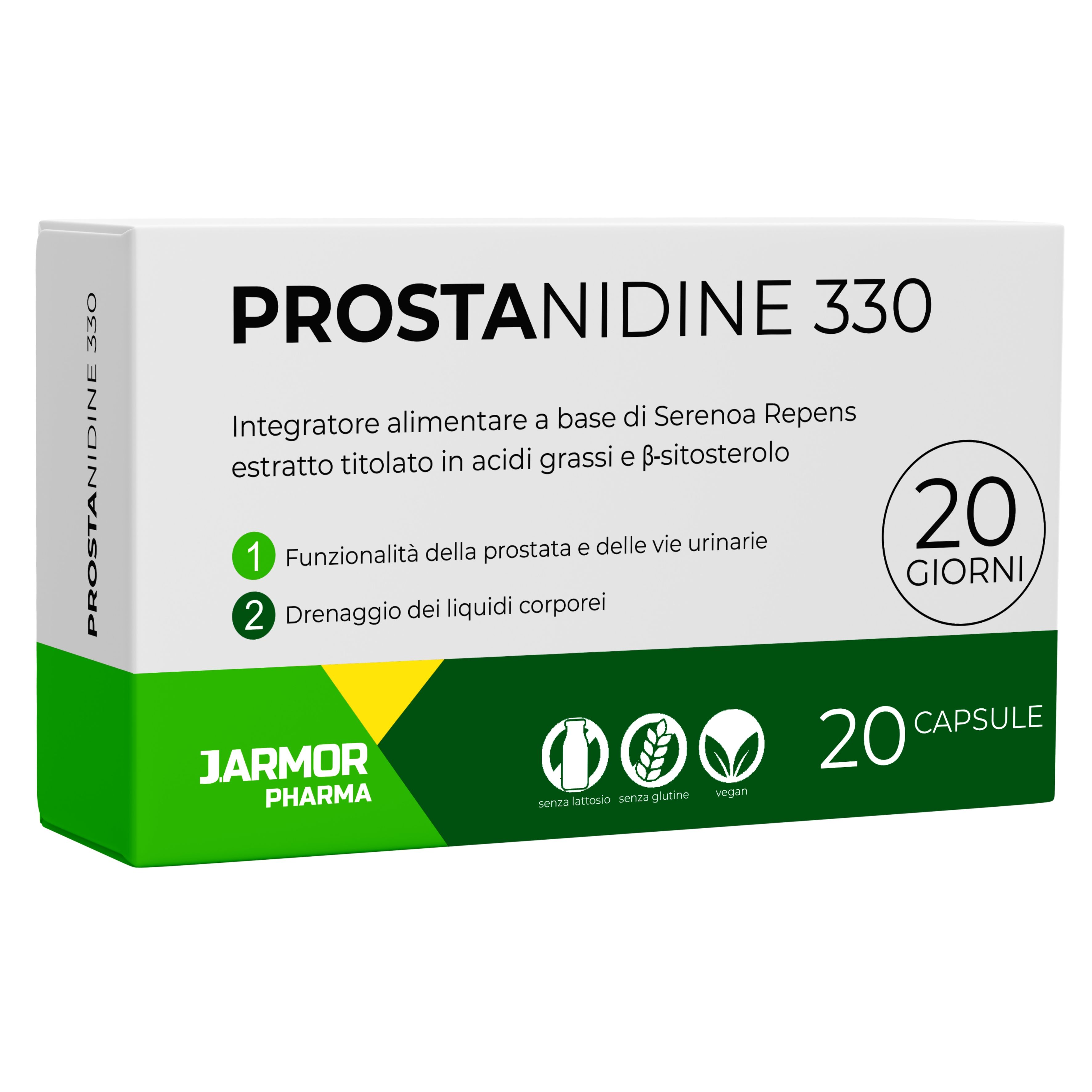 Serenoa Repens 320 mg + β-Sitosterolo | Prostata Flusso Urinario Capelli Anti DHT 20 Caps