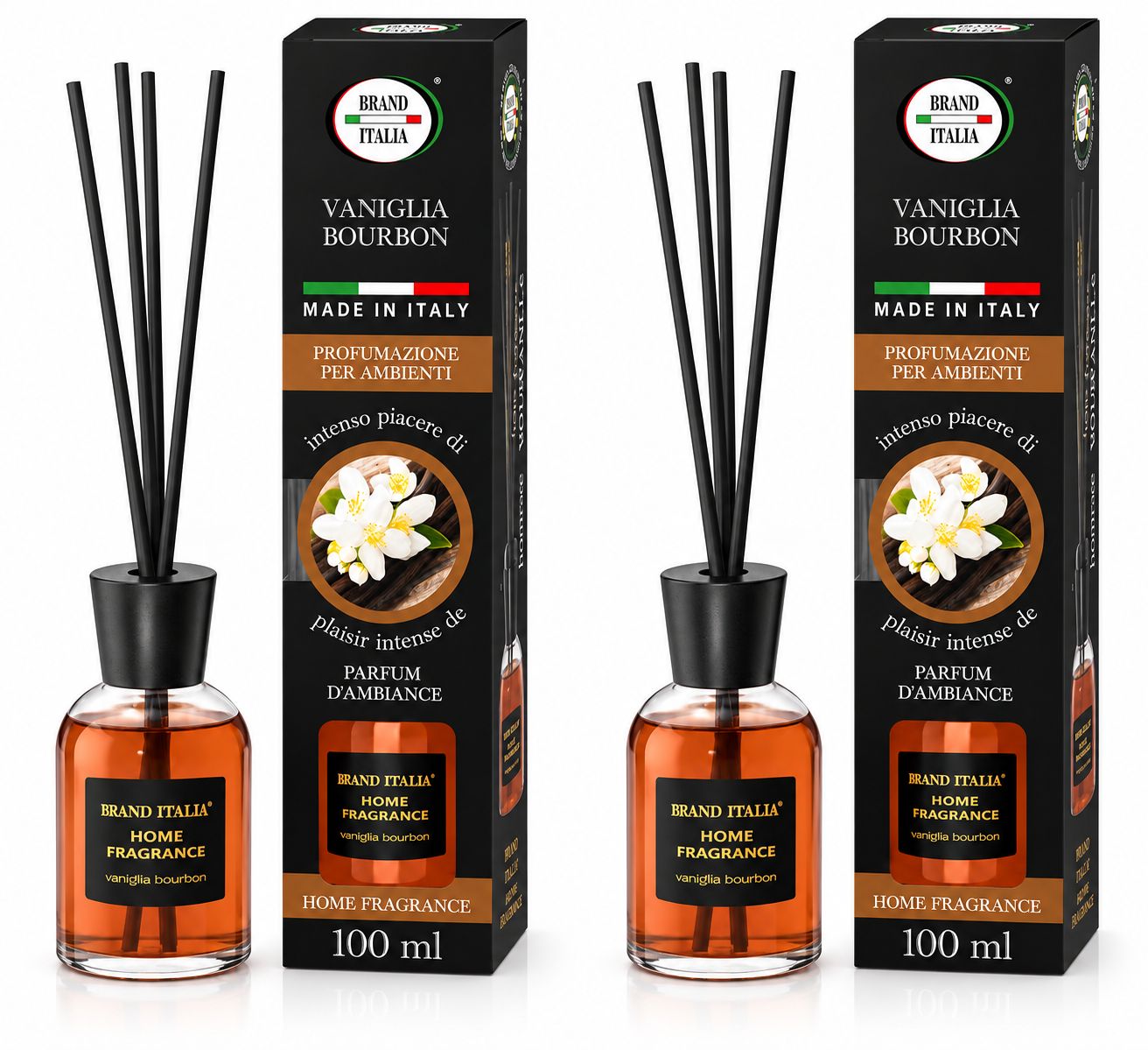 BRAND ITALIA - Diffusore Per Ambienti a Bastoncino - Vaniglia Bourbon