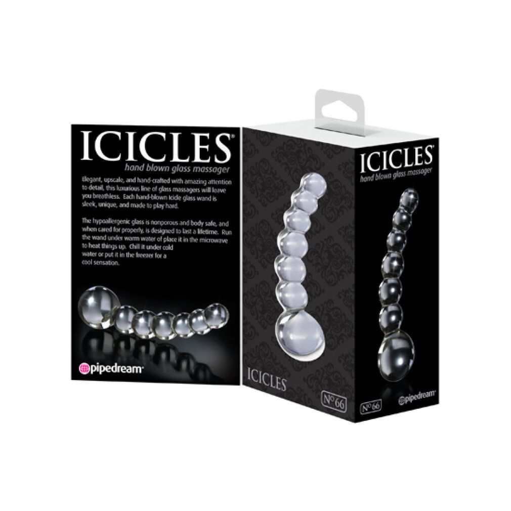 Glasdildo „No. 66“ | Heiß- und Kalt-Stimulation | Antiallergen | Icicles