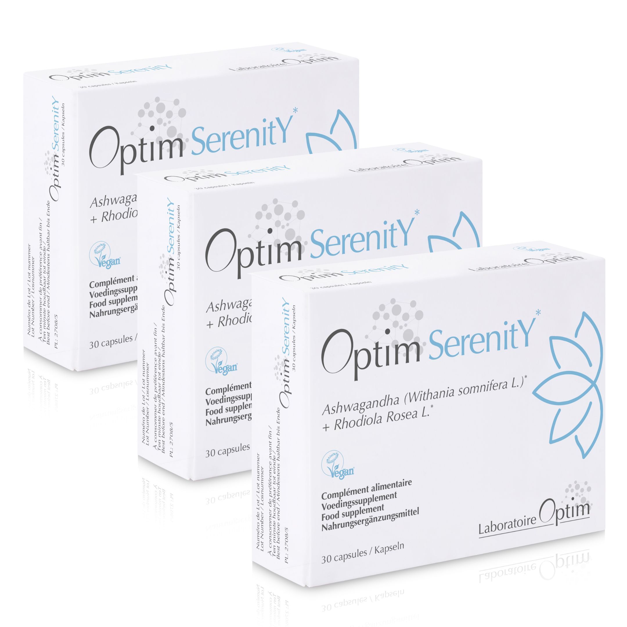 Optim Serenity Ashwagandha & Rhodiola – Natürliches Anti-Stress Mittel Emotionale Balance 90 St Kapseln