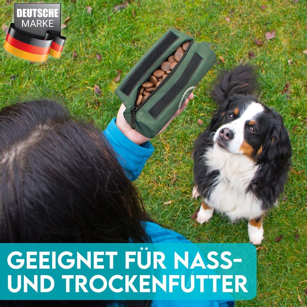 HUND IST KÖNIG® Futterbeutel Hund | Futterdummy Hunde | Apportierbeutel für Hunde mit Handschlaufe
