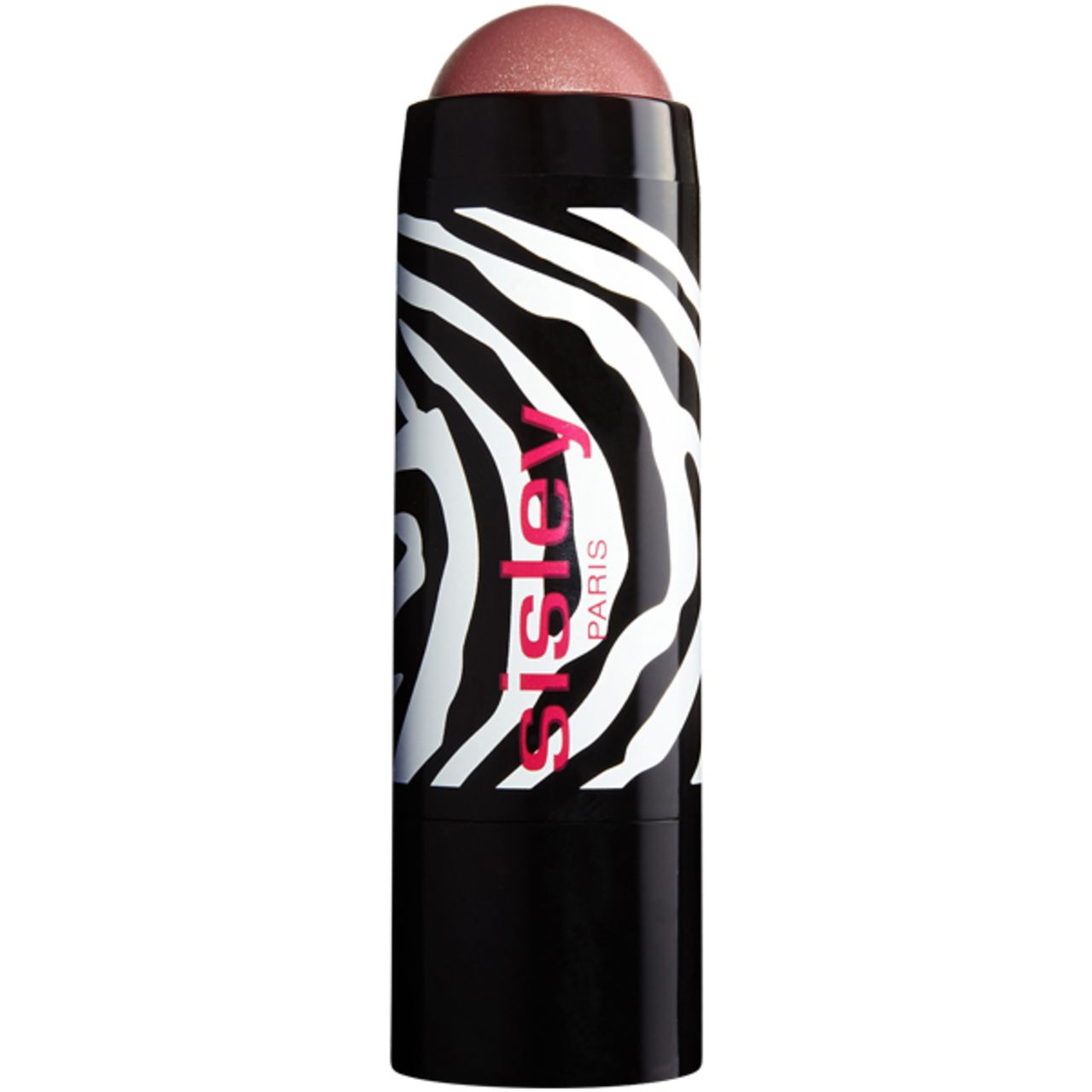 Sisley Phyto Blush Twist 6 Passion. Rosa Creme-Puder-Blush-Stick mit Zebra-Muster. Schwarzer Stift.