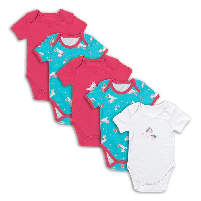 schlummersack Baby Body Kurzarm aus 100% Bio-Baumwolle Größe 62 Einhorn