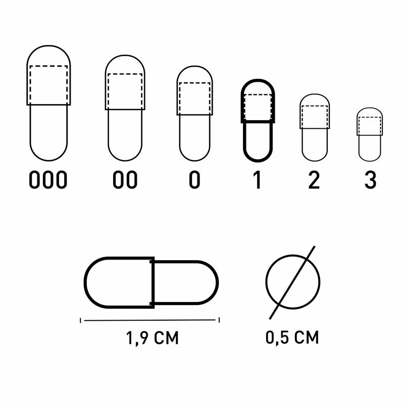 Extrakt Manufaktur getrennte Leerkapseln Größe 1 aus HPMC