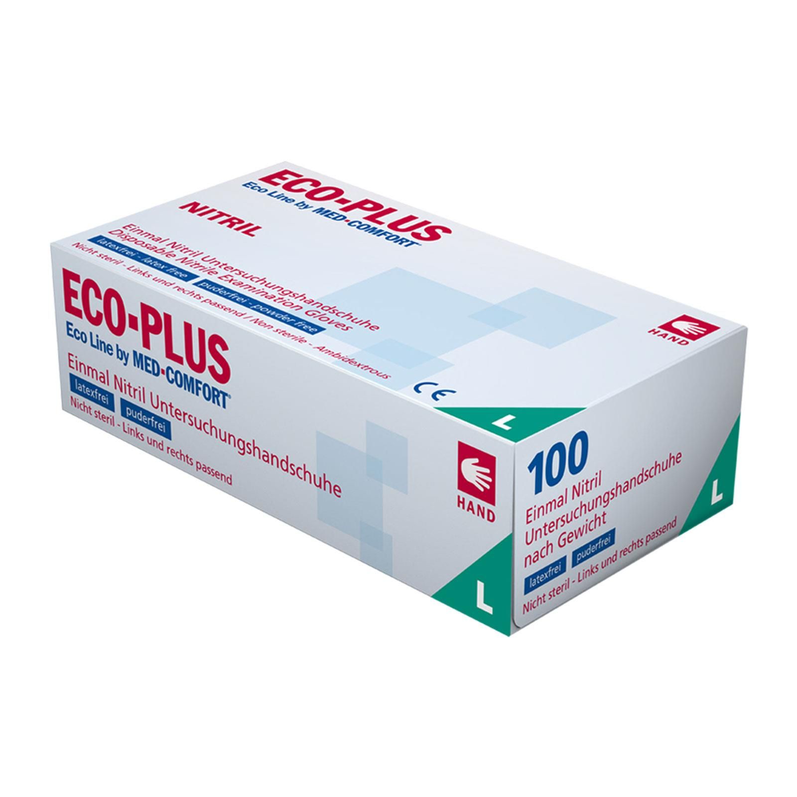 AMPri Eco-Plus Latex Untersuchungshandschuhe puderfrei 100 Stück L St Handschuhe
