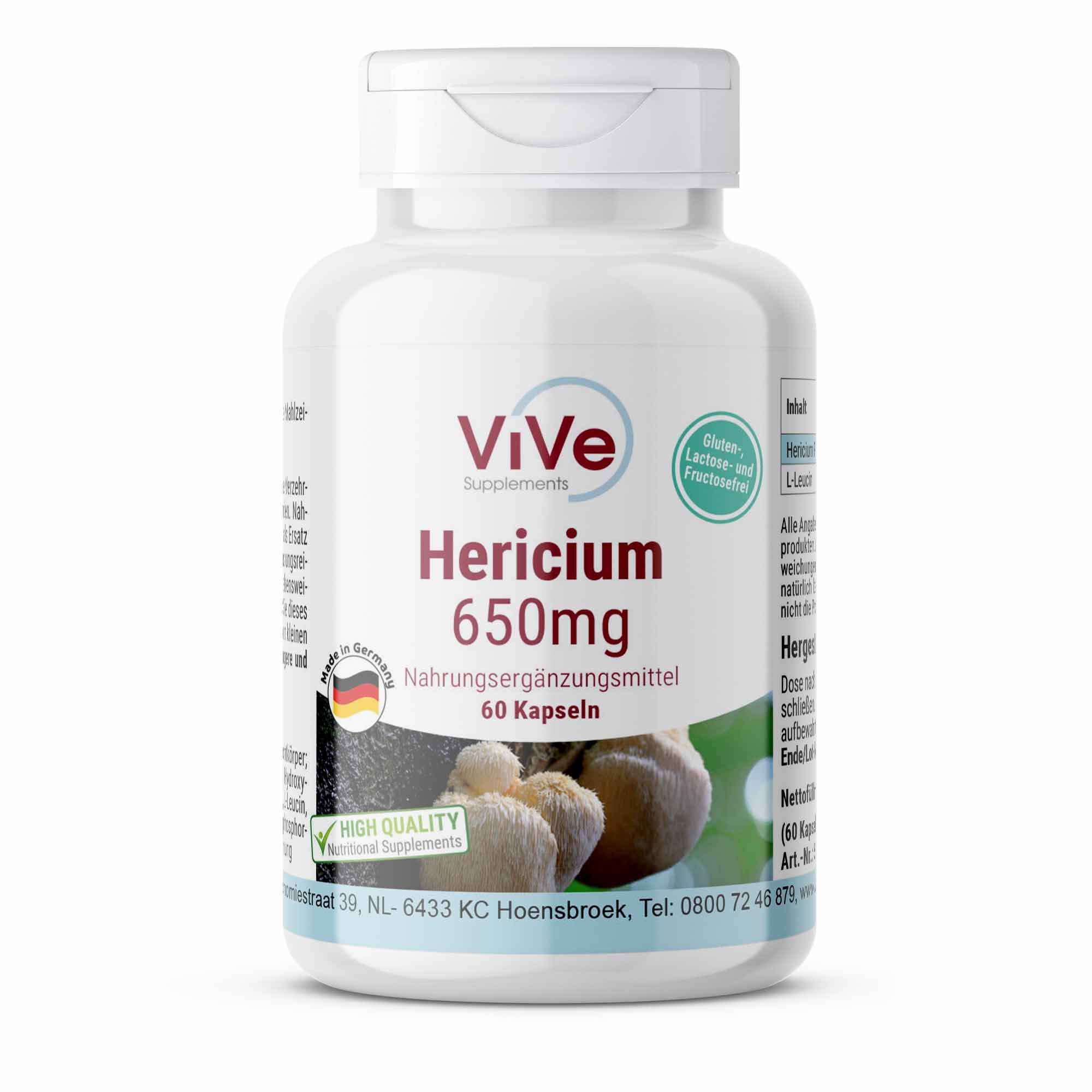 Vive Supplements | Hericium 1300mg 60 St