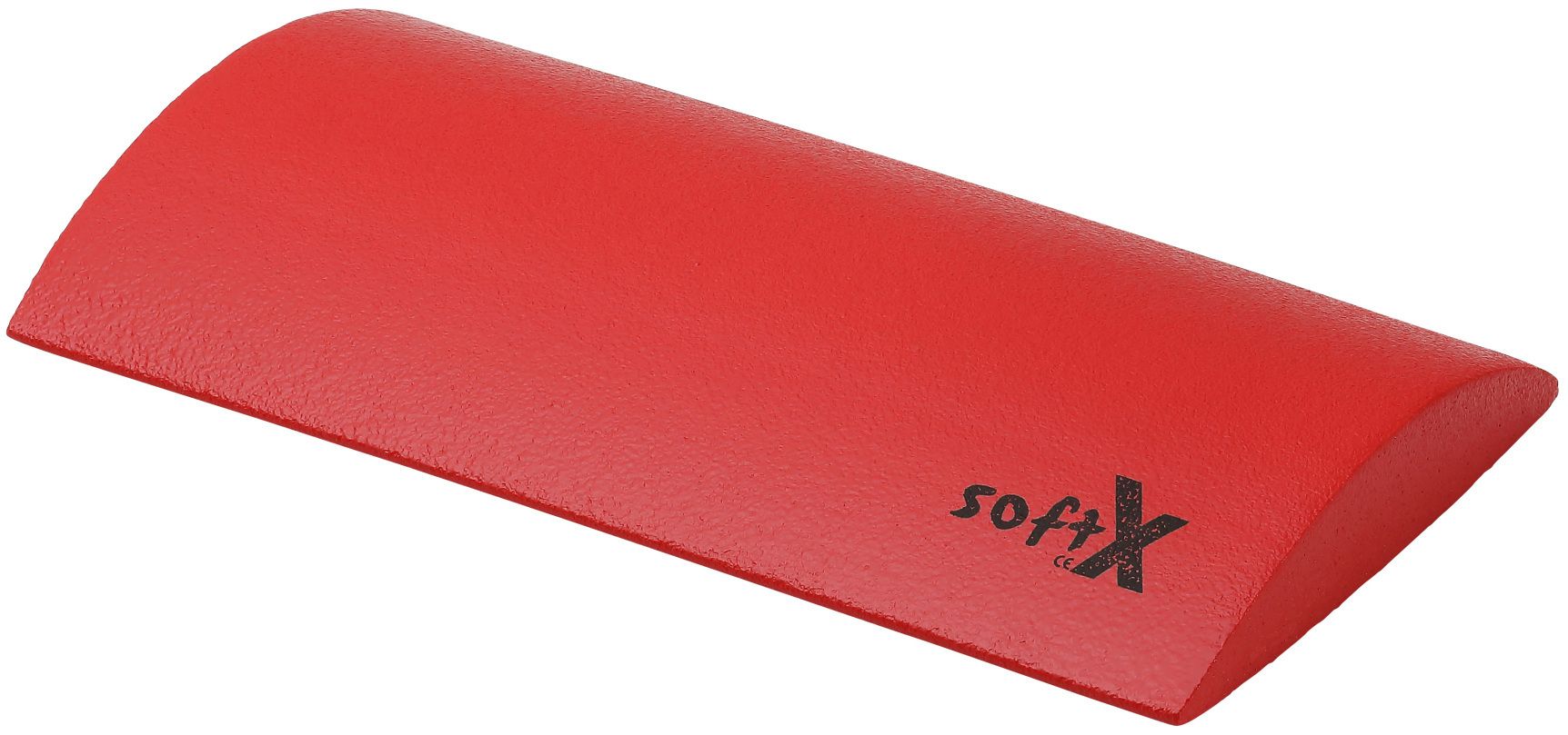 Rotes Lordosekissen. Halbmondförmig. Aufschrift "softX".