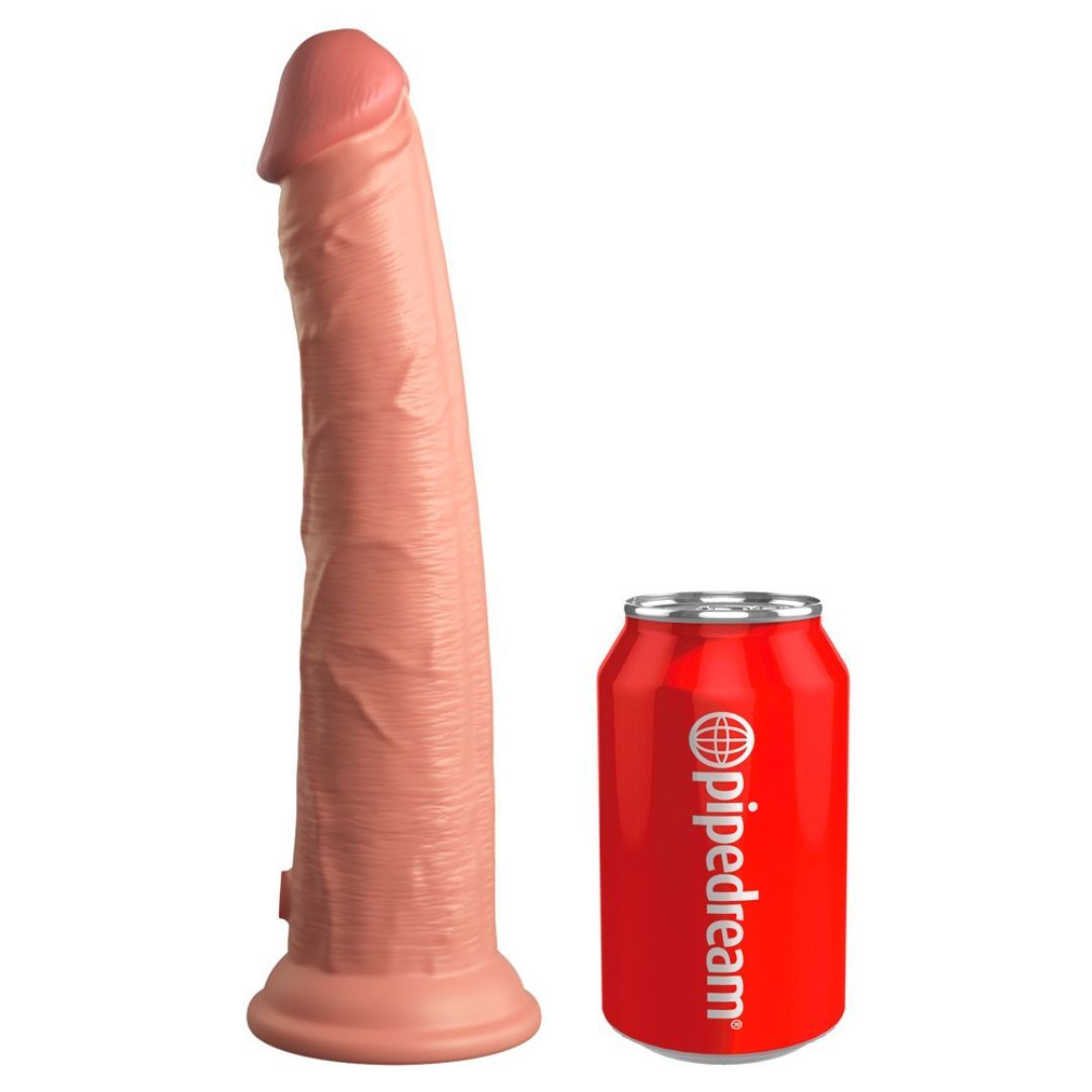 Naturdildo mit Saugfuß "10“ Dual Density Silicone" | Biegsam und flexibel | King Cock Elite