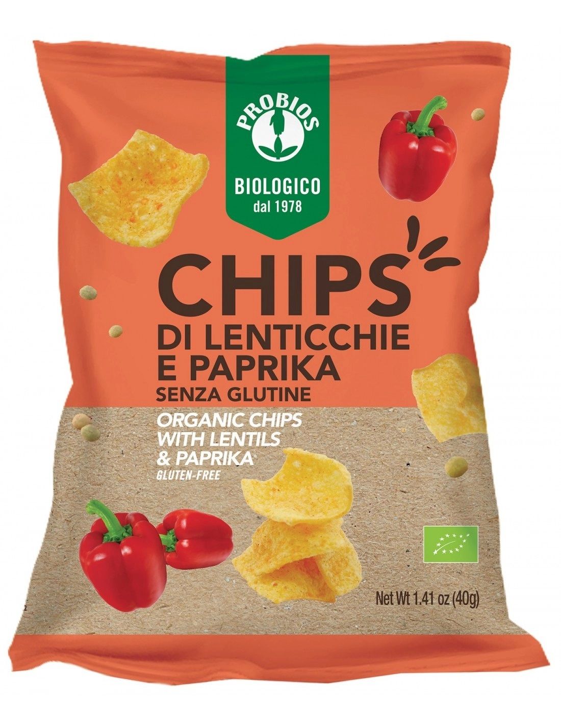 Chips di Lenticchie e Paprika Senza Glutine - Probios