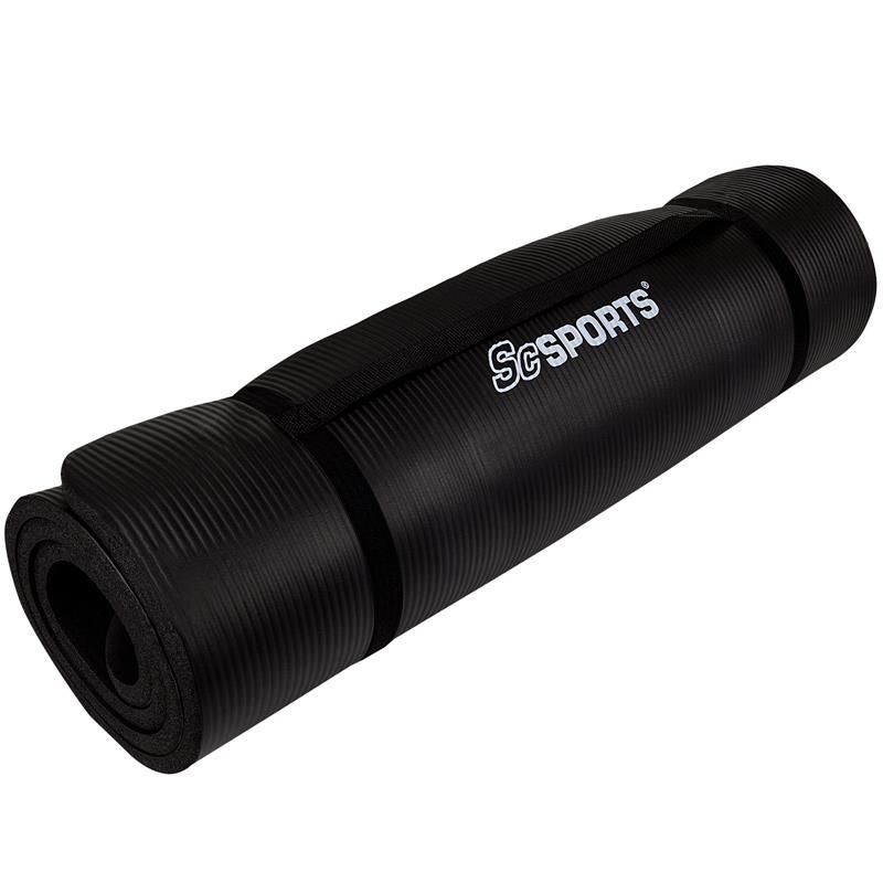 ScSPORTS® Gymnastikmatte 190 x 60 x 1,5 cm schwarz