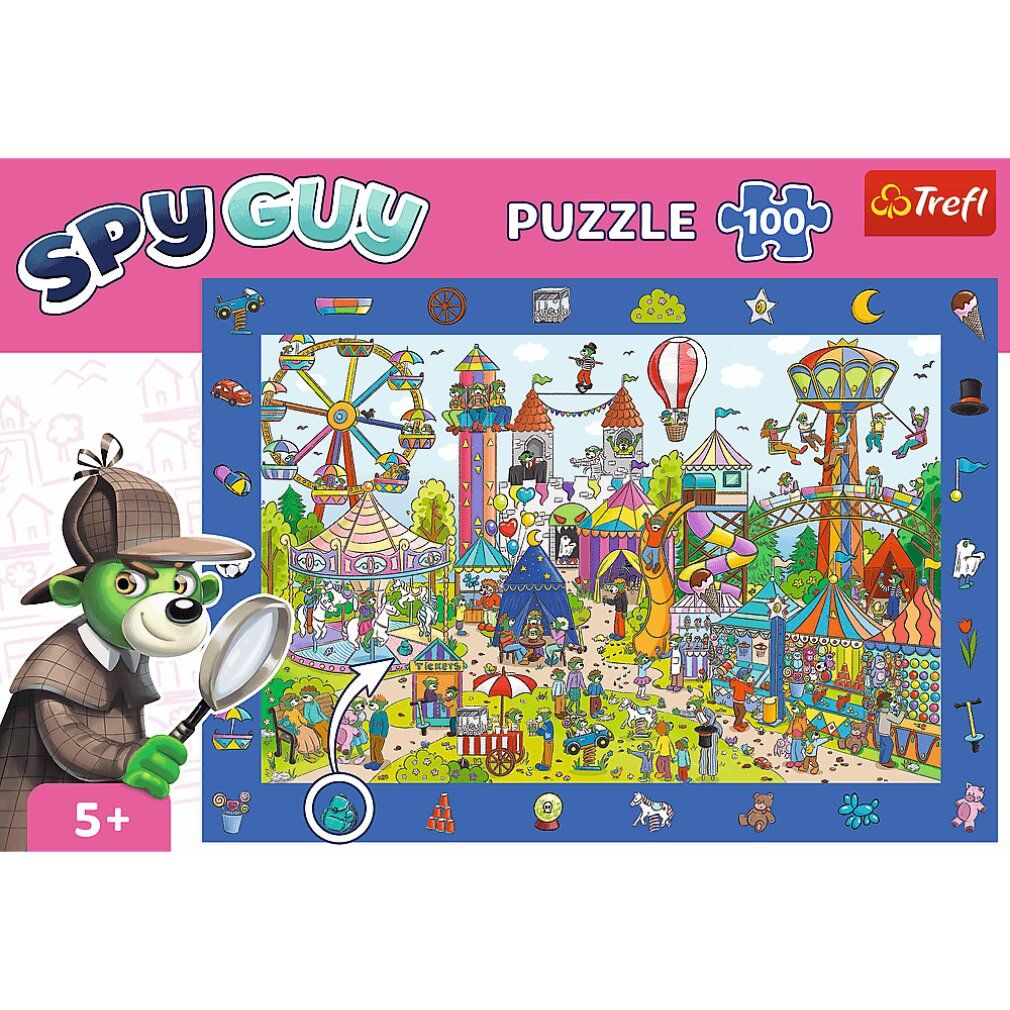 trefl Picture Search Puzzle Spy Guy: Theme Park 100 Teile
