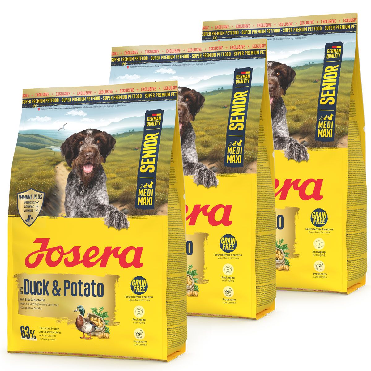 Josera M/M Senior Duck & Potato 9 kg