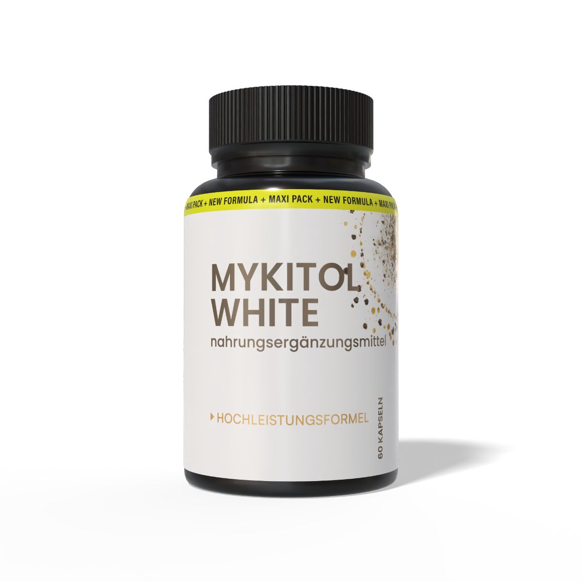 Eine Flasche Mykitol White Nahrungsergänzungsmittel, 60 Kapseln.