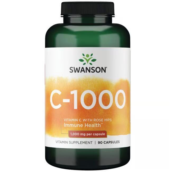 Swanson Health Products Swanson C-1000 - Vitamina C Con Rosa Canina 90 Pc