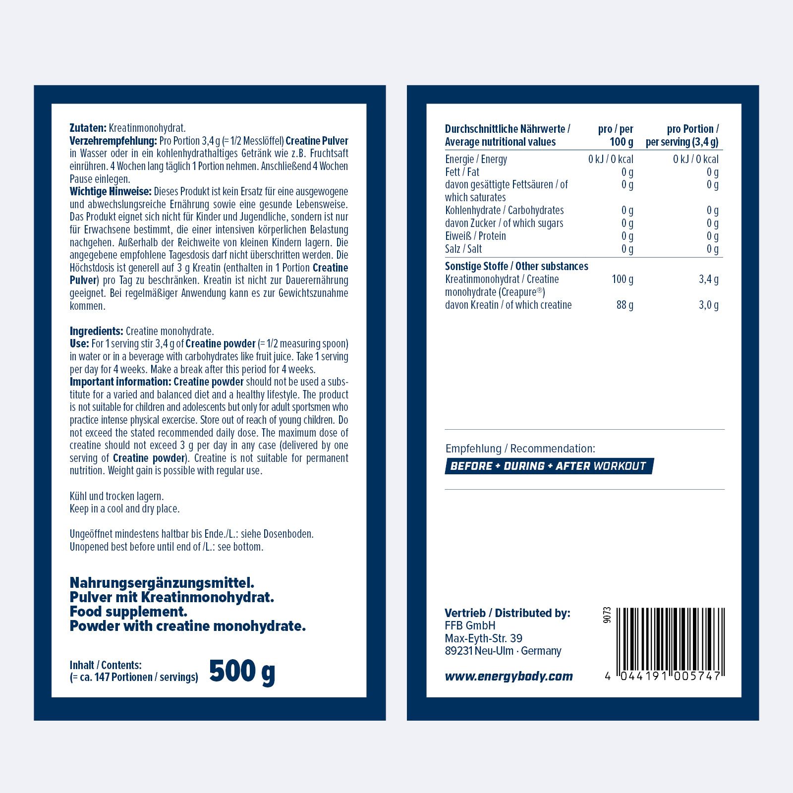 Energybody Systems Creatine 100% Creapure