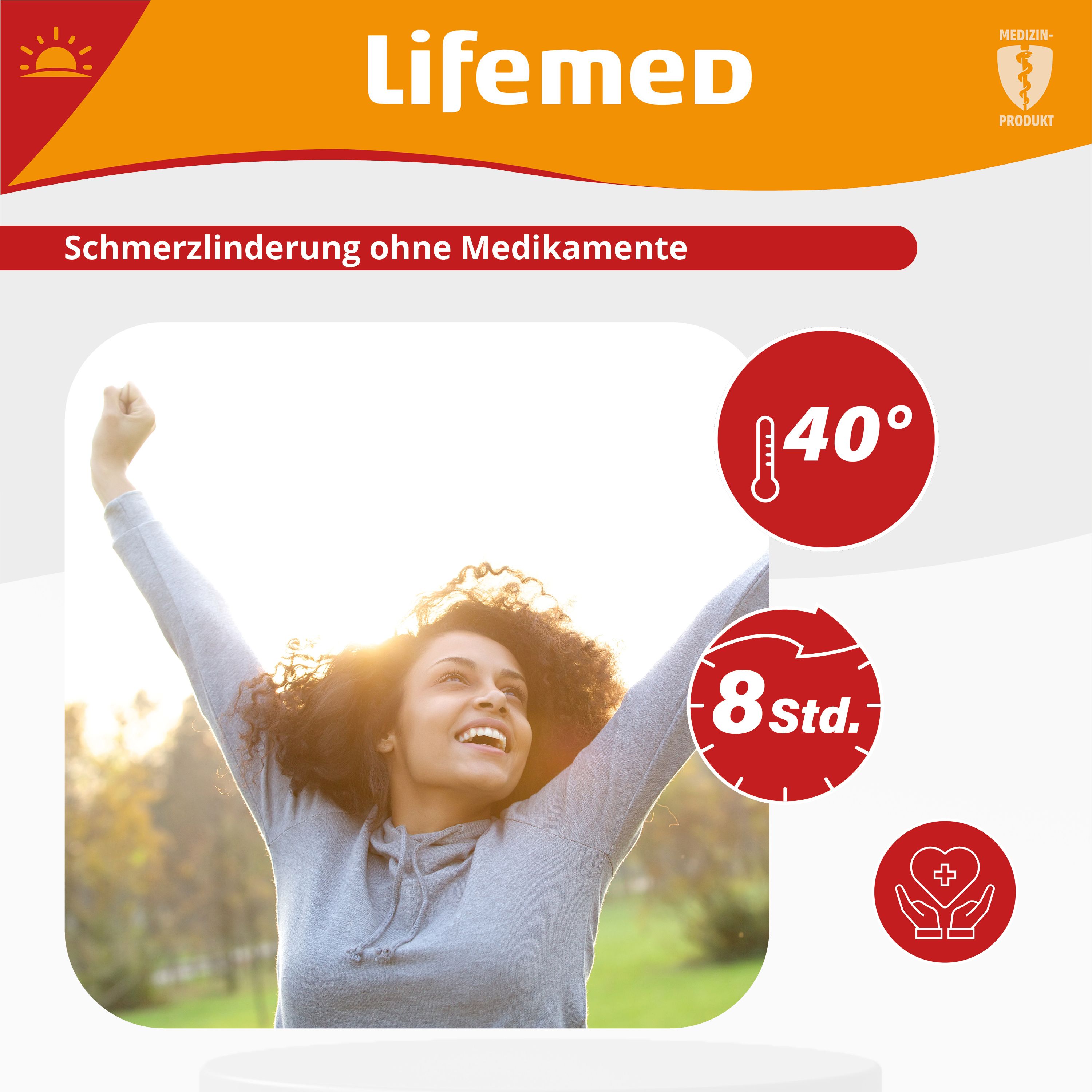 Lifemed Wärmepflaster für Rücken, Schultern und Nacken 13 x 9,5 cm