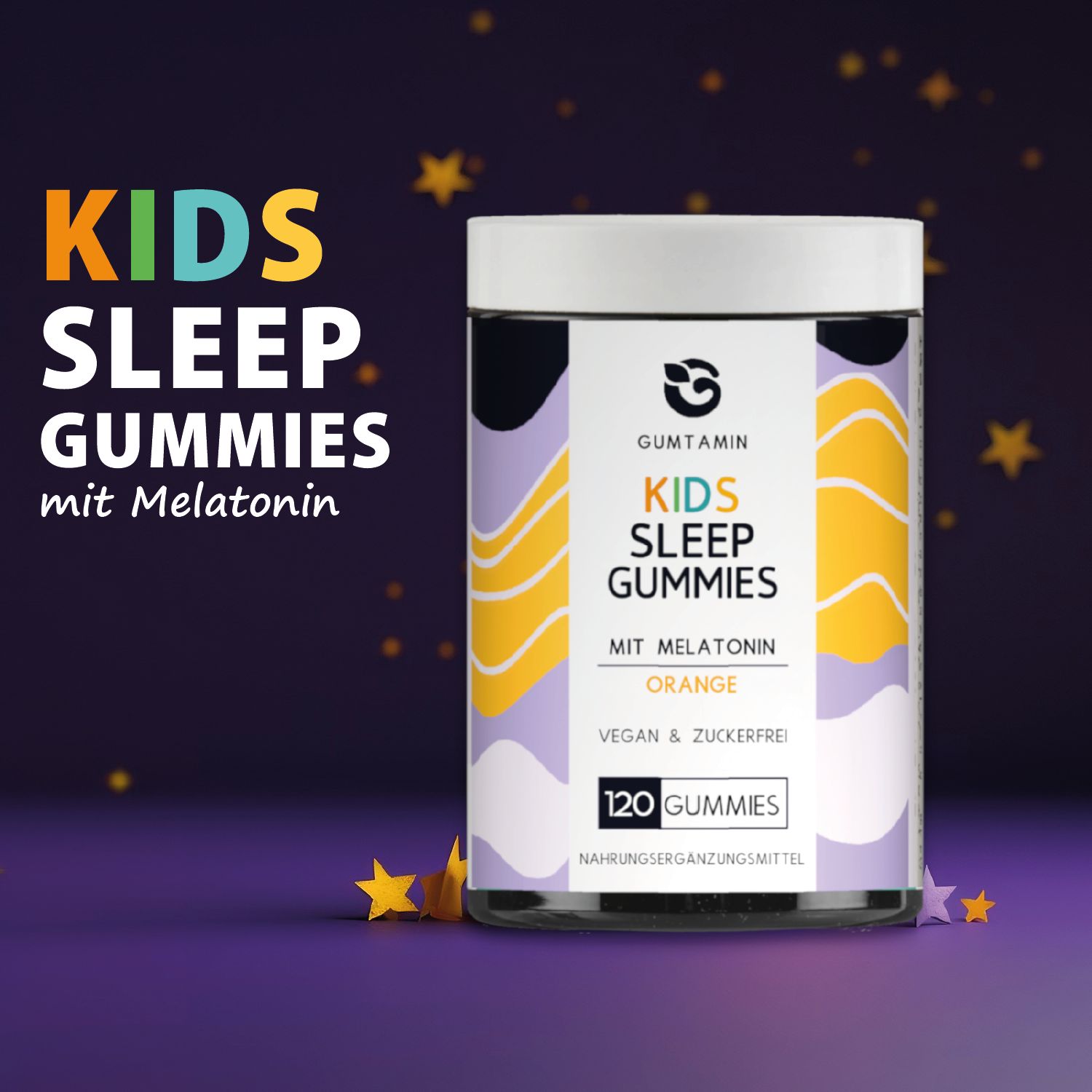 Kinder Sleep Gummies mit Melatonin | Gumtamin 360 St Gummibärchen