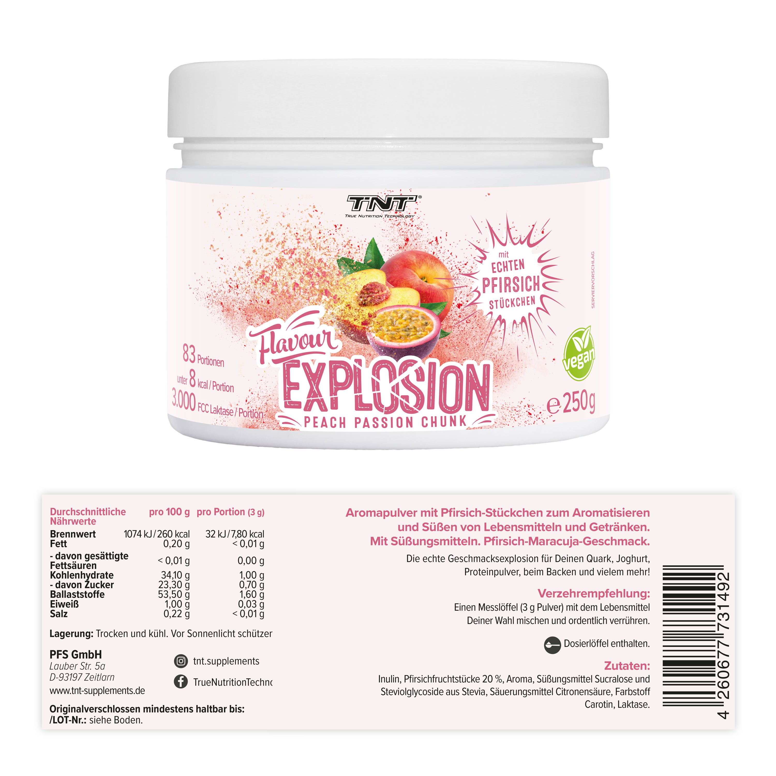 TNT Flavour Explosion - Leckeres Geschmackspulver - nur 8 Kalorien pro Portion