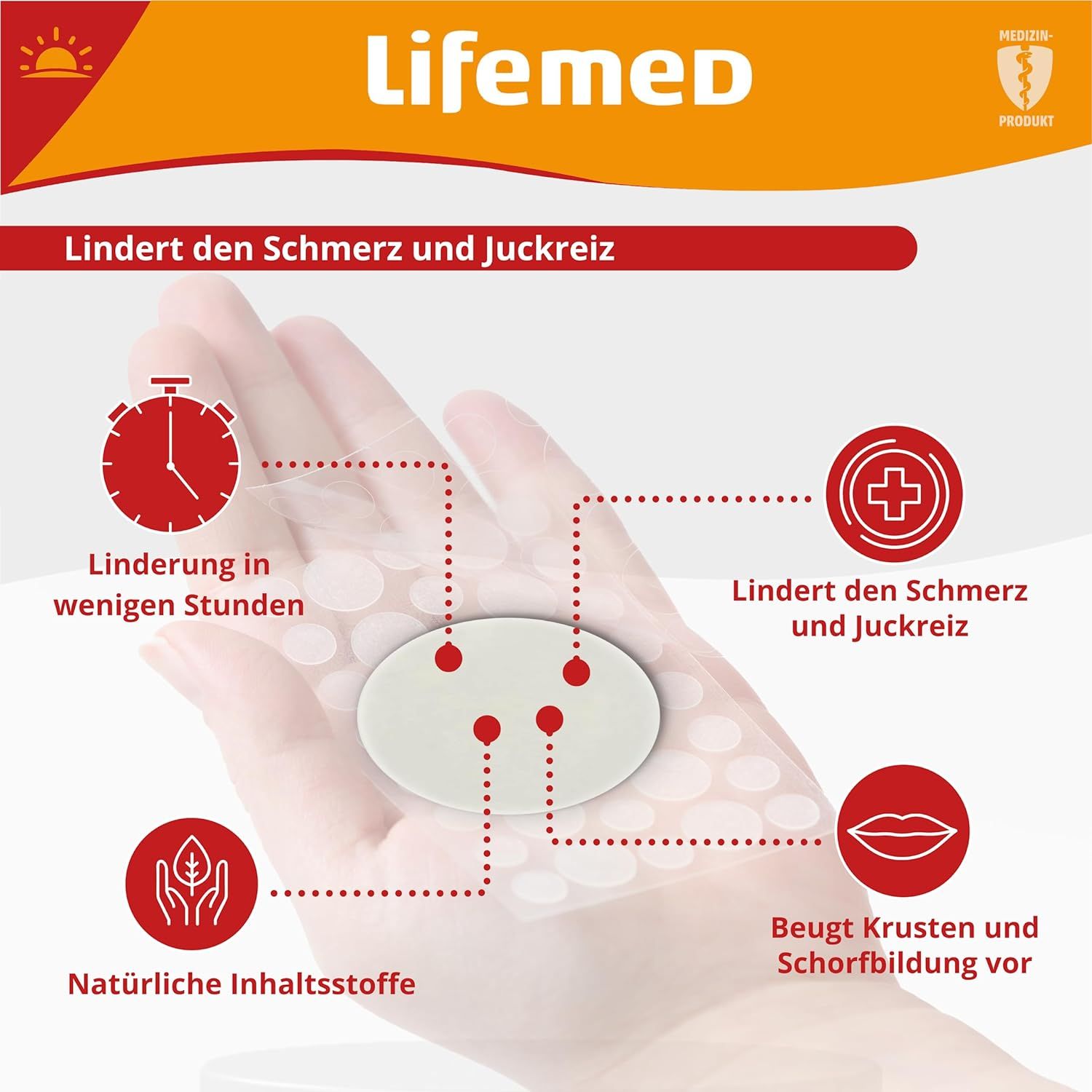 Lifemed Lippen Herpes-Patches Vorteilspack 30 St Pflaster