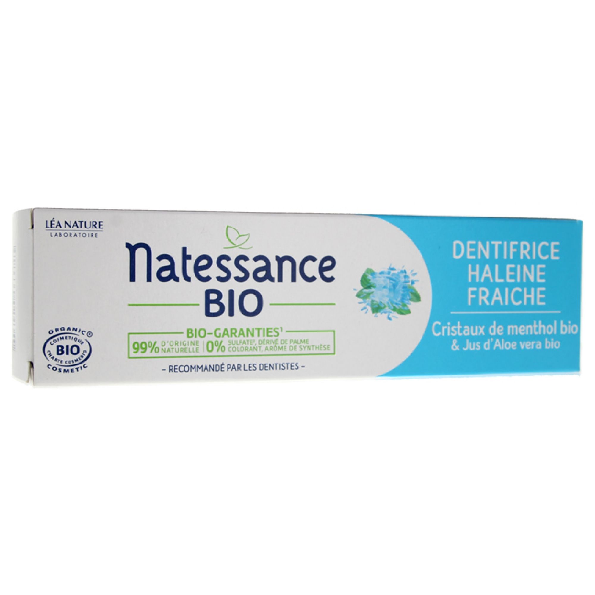 Natessance Zahnpasta Frischer Atem Bio 4,8x3,2x17 cm