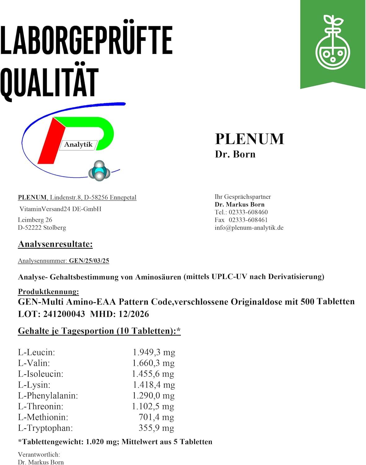 GEN Multi Amino EAA Tabletten
